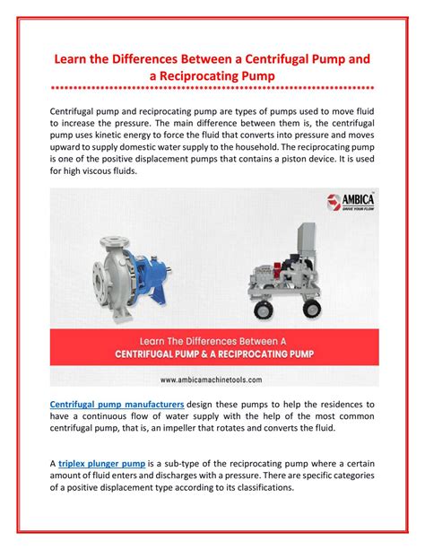 difference between centrifugal pump and reciprocating pump|reciprocating pump calculation.